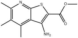 methyl 3-amino-4,5,6-trimethylthieno[2,3-b]pyridine-2-carboxylate Struktur
