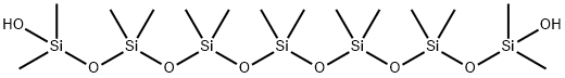 1,13-Dihydroxy Tetradecamethylheptasiloxane 化学構造式
