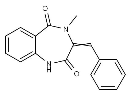 31965-37-4 3,4-Dihydro-4-methyl-3-(phenylmethylene)-1H-1,4-benzodiazepine-2,5-dione