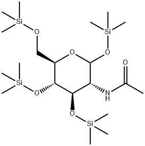 2-Acetylamino-1-O,3-O,4-O,6-O-tetrakis(trimethylsilyl)-2-deoxy-D-glucopyranose Structure