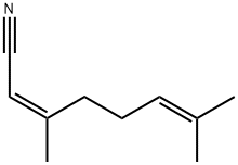 (2Z)-3,7-ジメチル-2,6-オクタジエンニトリル 化学構造式