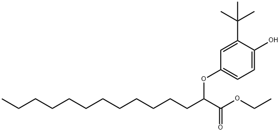 Ethyl 2-(3-tert-butyl-4-hydroxyphenoxy)tetradecanoate Structure