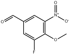 3-FLUORO-4-METHOXY-5-NITROBENZALDEHYDE Struktur