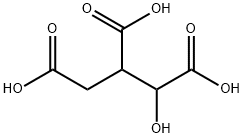 1-ヒドロキシ-1,2,3-プロパントリカルボン酸 化学構造式