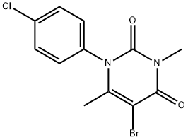5-bromo-1-(4-chlorophenyl)-3,6-dimethyl-pyrimidine-2,4-dione 结构式