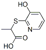 Propionic acid, 2-[(3-hydroxy-2-pyridyl)thio]- (8CI) Structure