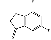 4,6-二氟-2-甲基-2,3-二氢-1H-茚-1-酮, 32004-72-1, 结构式