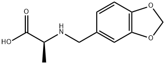 2-[(1,3-Benzodioxol-5-yl)methylamino]propionic acid Struktur