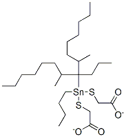 bis(2-Octyl)-2,2'-[(dibutyl-stannylene)dithio] diacetate Struktur