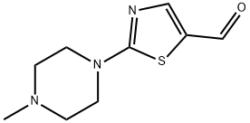 2-(4-メチルピペラジン-1-イル)-1,3-チアゾール-5-カルバルデヒド 化学構造式