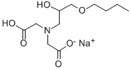 N-(3-N-ブトキシ-2-ヒドロキシプロピル)イミノ二酢酸一ナトリウム 化学構造式