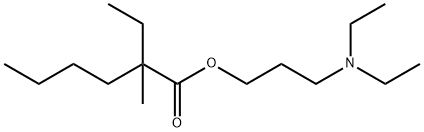 2-Ethyl-2-methylhexanoic acid 3-(diethylamino)propyl ester Struktur