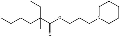 2-Ethyl-2-methylhexanoic acid 3-piperidinopropyl ester Structure