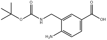 4-AMINO-3-(BOC-AMINOMETHYL)-BENZOIC ACID Structure