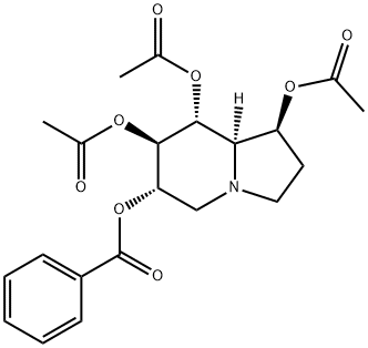 1,6,7,8-Indolizinetetrol, octahydro-, 1,7,8-triacetate 6-benzoate, (1S,6S,7R,8R,8aR)- Structure