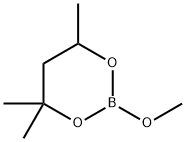 2-メトキシ-4,4,6-トリメチル-1,3,2-ジオキサボリナン 化学構造式