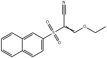 (E)-3-乙氧基-2-(萘-2-基磺酰基)丙烯腈 结构式