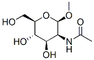 methyl 2-acetamido-2-deoxy-beta-D-mannopyranoside Struktur