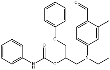 ethyl[4-formyl-3-methylphenyl][2-hydroxy-3-phenoxypropyl]ammonium carbanilate Structure