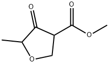 methyl tetrahydro-5-methyl-4-oxo-3-furoate 结构式