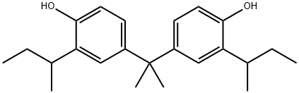 2,2-ビス(3-sec-ブチル-4-ヒドロキシフェニル)プロパン 化学構造式
