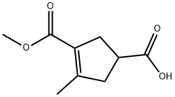 3-Cyclopentene-1,3-dicarboxylic acid, 4-methyl-, 3-methyl ester (8CI,9CI) Struktur