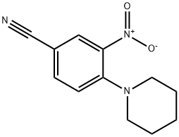 3-硝基-4-(哌啶-1-基)苯甲腈, 32117-03-6, 结构式
