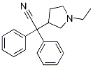 2-(1-ethylpyrrolidin-3-yl)-2,2-diphenylacetonitrile Struktur