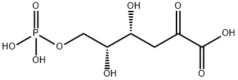 4,5-dihydroxy-2-oxo-6-phosphonooxy-hexanoic acid Struktur