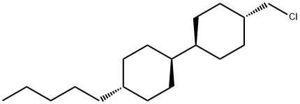 (反式,反式)-4-(氯甲基)-4'-戊基-1,1'-联环己烷 结构式