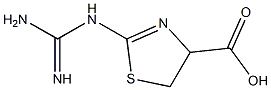 2-Thiazoline-4-carboxylicacid,2-guanidino-,L-(-)-(8CI) Structure