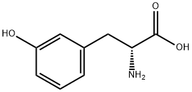 (R)-2-氨基-3-(3-羟基苯基)丙酸, 32140-49-1, 结构式