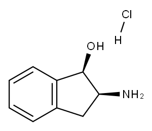 (1R,2S)-(+)-2-Amino-1-indanol hydrochloride 化学構造式