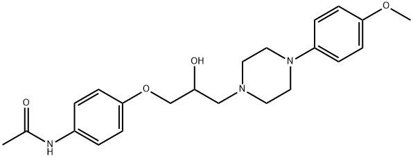N-[4-[2-hydroxy-3-[4-(4-methoxyphenyl)piperazin-1-yl]propoxy]phenyl]ac etamide Structure