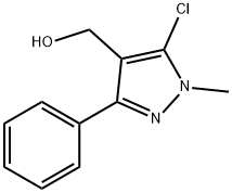 (5-CHLORO-1-METHYL-3-PHENYL-1H-PYRAZOL-4-YL)METHANOL Structure