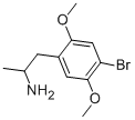 1-(2,5-ジメトキシ-4-ブロモフェニル)プロパン-2-アミン 化学構造式