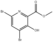 4,6-Dibromo-3-hydroxypyridine-2-carboxylic acid methyl ester Structure