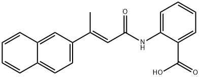 2-[[(2E)-3-(2-NAPHTHALENYL)-1-OXO-2-BUTEN-1-YL]AMINO]BENZOIC ACID Struktur