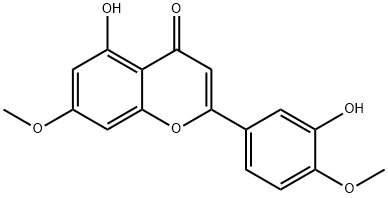 4H-1-Benzopyran-4-one, 5-hydroxy-2- (3-hydroxy-4-methoxyphenyl)-7-meth oxy- Struktur