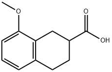 8-メトキシ-1,2,3,4-テトラヒドロナフタレン-2-カルボン酸 化学構造式