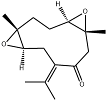 1,10:4,5-ジエポキシ-7(11)-ゲルマクレン-8-オン 化学構造式