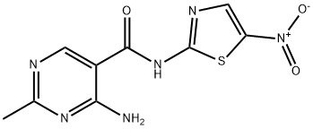4-Amino-2-methyl-N-(5-nitro-2-thiazolyl)-5-pyrimidinecarboxamide Structure