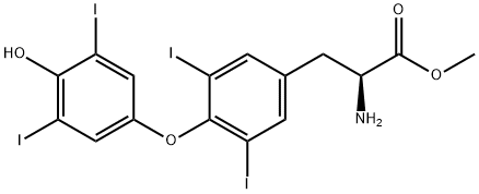 チロキシンメチルエステル 化学構造式