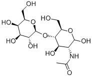 2-(アセチルアミノ)-4-O-β-D-ガラクトピラノシル-2-デオキシ-D-グルコピラノース 化学構造式