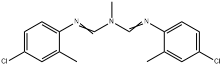 N1-[[(4-Chloro-2-methylphenyl)imino]methyl]-N1-methyl-N2-(4-chloro-2-methylphenyl)formamidine 结构式