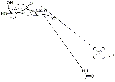 2-乙酰氨基-2-脱氧-4-O-(6-磺基B-D吡喃半乳糖基)-6-磺基 - D-D-吡喃葡萄糖, 321897-68-1, 结构式