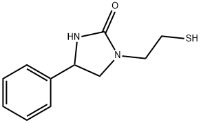 DL-2-オキソ-3-(2-メルカプトエチル)-5-フェニルイミダゾリジン 化学構造式