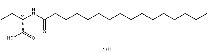 Sodium N-hexadecanoyl-L-valinate Structure
