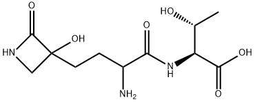 N-[2-Amino-4-(3-hydroxy-2-oxo-3-azetidinyl)-1-oxobutyl]-L-threonine Structure