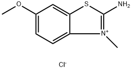 2-amino-3-methyl-6-methoxybenzothiazolium chloride Struktur